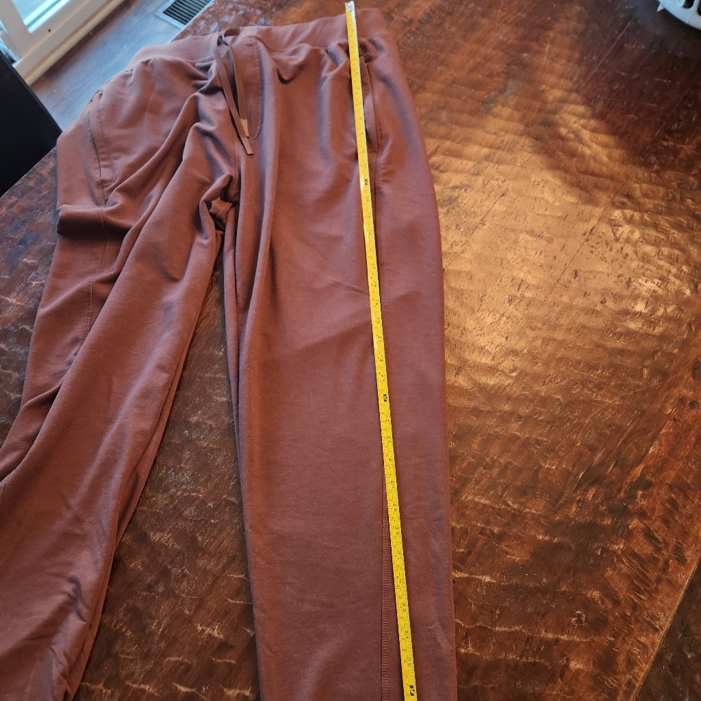 Old Navy Recharge Knit Joggers Mens XL TALL Brown Breathable Zip Pockets - Picture 7 of 11